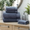 Hotel Style Egyptian Cotton 6-Piece Towel Set, Blue Horizon