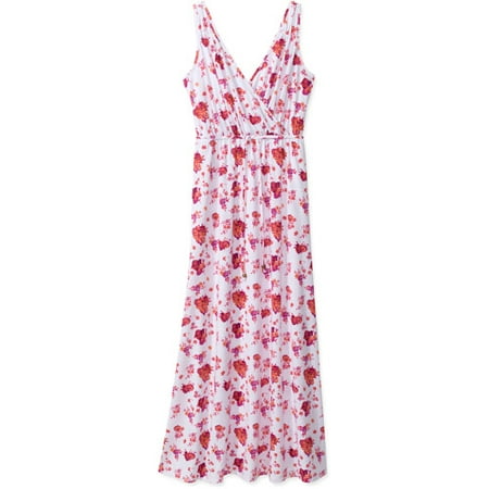 Concepts Women's Surplice Knit Maxi Dress with Tie At Waist