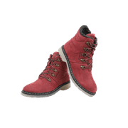 Original Woodland Women's Leather Boots (#3133118_Port Red)