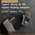 thumbnail image 3 of PD 100W Laptop Charging Adapter Type-C to DC 4.0x1.7mm Digital Display Zinc Alloy Charging Converter, 3 of 5