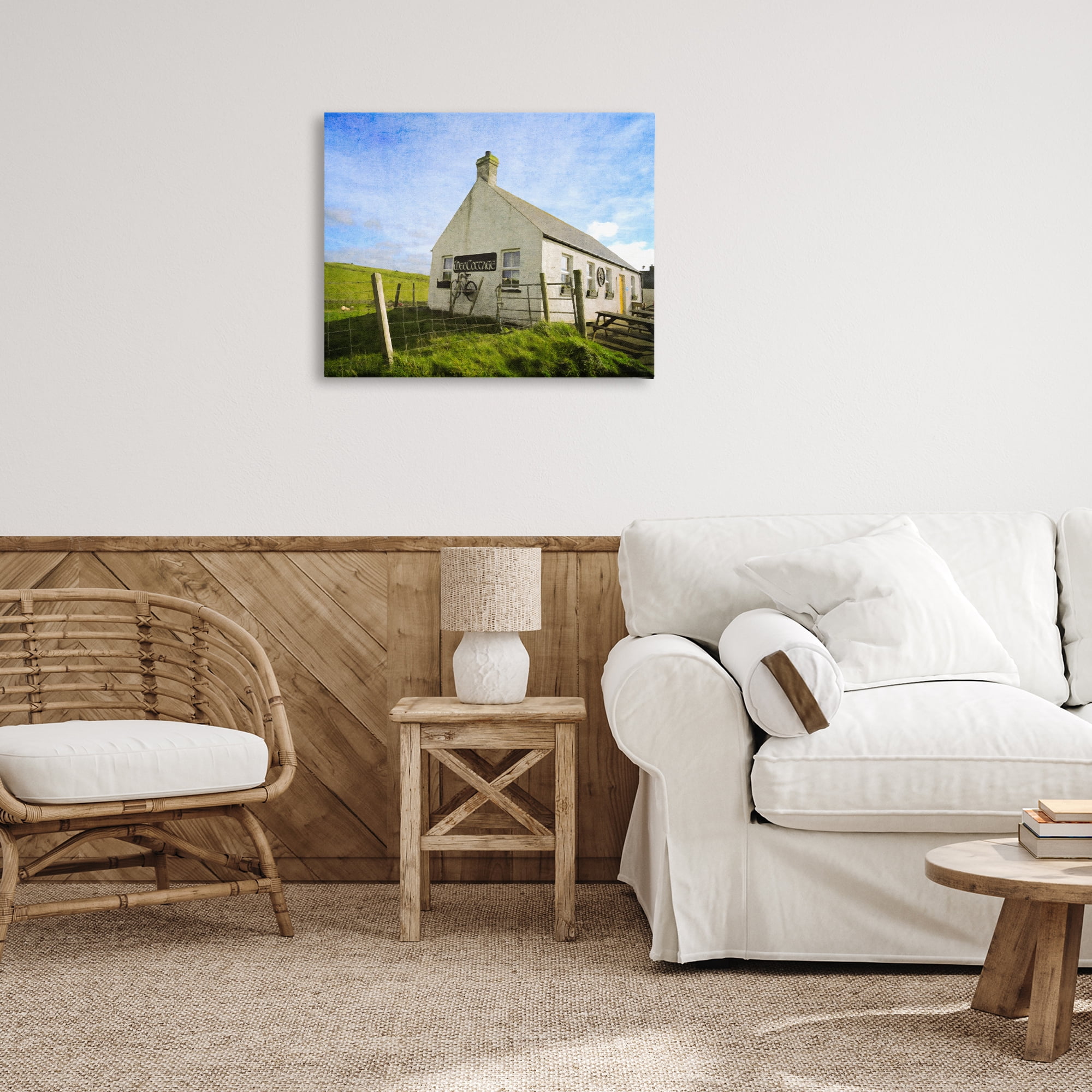 Stupell Industries Wee Cottage Countryside Landscape & Nature Painting Wrapped Canvas Art Print Wall Art, 30 x 24