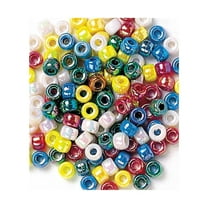 Creativity Street Pony Beads, Metallic Assorted Colors, 500/Pkg.