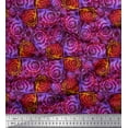 thumbnail image 2 of Soimoi Purple Cotton Cambric Fabric Shells Ocean Fabric Prints By Yard 42 Inch Wide, 2 of 3