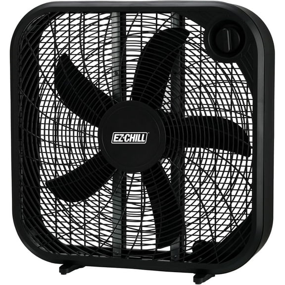 EZ-Chill 20 in. Box or Window Fan, 3-Speed, Black