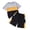 Black, variant on Krdevn Boys Summer Casual Outfit Drop Shoulder Tee with Color Letter Print Shorts Two Piece,10-11 Years