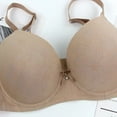 thumbnail image 3 of Sopiago Smoothing Wireless Bras for Women Comfort Seamless Bra Full Coverage Push Up Seamless Wireless Bras for Women Khaki,100E, 3 of 5