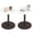 White + Black, variant on Costway 2 PCS Round Marble Side Table with Stone Finish & Wooden Base for Living Room White + Gold