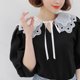 thumbnail image 2 of cuello falso floral gasa blusa desmontable Sunnimix Collar de encaje blanco 01, 2 of 8