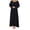 Black, variant on Womens Dresses Women'S Muslim Abaya Long Sleeve Arab Dubai Abaya Modern Middle Prayer Belt Eid Long Dress Womens Dresses (Brown,S)