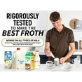 thumbnail image 7 of Zulay Kitchen Milk Frother Handheld Easy-to-Grip Hand Mixer Electric - Twister-Design White/Gold, 7 of 7