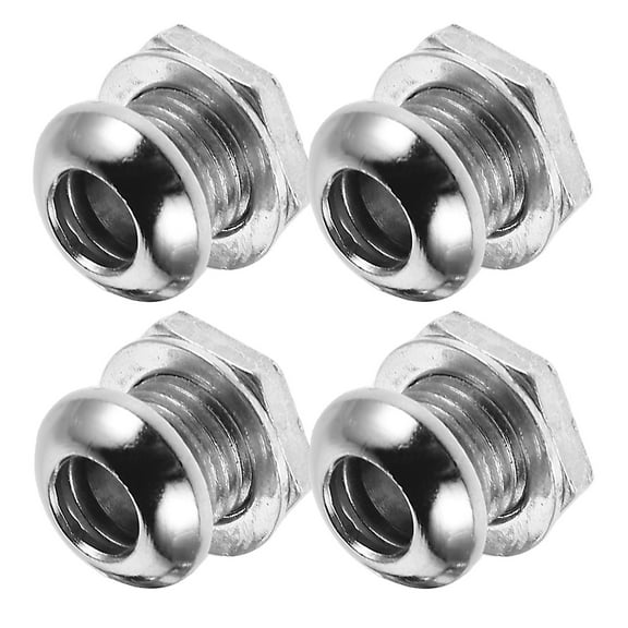 Worgeous 4pcs Snare Drum Air Vent Parts Drum Gasket Nut Snare Drum Parts Metal Drum Set Musical Instruments Accessories Gear