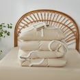thumbnail image 5 of 3 Pieces Duvet Covers Set, Boho Tufted Comforter Sets with Zipper Closur, Soft Breathable Floral Bedding Set for All Seasons(Beige,King, 104"x90"), 5 of 6