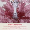 thumbnail image 3 of Eastvita 6FT Prelit Pink Gradient Snow Flocked Pencil Christmas Tree - Holiday Decoration with 100 Dual Color LED Lights/320 Branch Tips/Metal Stand, 3 of 6