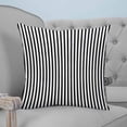 thumbnail image 4 of Pillow Covers 18x18 Set of 2, Black White Vertical Striped Square Throw Pillow Covers for Couch/Sofa/Living Room, Farmhouse Thin Line Stripes Decorative Soft Pillowcases for Couch Throw Pillows, 4 of 7