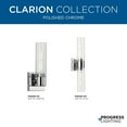 thumbnail image 6 of Progress Lighting Clarion 1-Light Brushed Nickel Clear Glass Modern Bath Vanity Light, 6 of 7