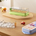 thumbnail image 3 of Molde para cubitos de hielo con inyección de agua, caja de hielo casera, caja de almacenamiento de hielo de gran capacidad para uso alimentario, bandeja de hielo con tapa, color blanco (21 ranuras), 3 of 4
