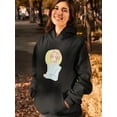 thumbnail image 2 of Anime Woman Thinking Hoodie Women -Image by Shutterstock, Female 5X-Large, 2 of 4