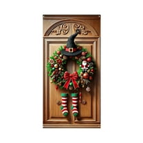 HCBY Merry Christmas Door Cover New Year Decorations Xmas Background Banner Xmas Door Hanging Covers for Front Porch Home Indoor Outdoor New Year Decoration (Comprehensive#42)