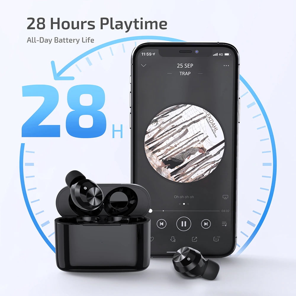 TWS Earphones Wireless for Motorola Razr Ultra (2025) - Earbuds Headphones True Stereo Headset Hands-free Mic Charging Case