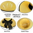 thumbnail image 5 of Sun Hats for Women Wide Brim Summer Beach Hats for Women Foldable Travel Straw UV Protection, 5 of 7