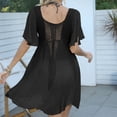 thumbnail image 4 of IROINNID Summer Dresses for Women , Wedding Guest Dresses for Women, Soild Color Plus Size Short Sleeve and V-Neck Summer Dresses, 4 of 4