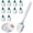 White, variant on Armscye Pumice Stone Toilet Bowl Cleaner,Bathroom Cleaner Brush Toilet Wand Refills with 18CM Long Handle for Remove Hard Water Stains with 1 Wand+ 10 Pumice Stones