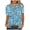 Blue womens tops summer, variant on USSUMA Womens Tops Dressy Casual Summer Womens Tops Casual Short Sleeve Blouses Button Up V Neck Printed Tee Shirts Casual Loose Lightweight Henley Shirts