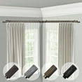 thumbnail image 2 of Domovina Oak 13/16" Corner Window Double Curtain Rod-Color:Cocoa,Size:48"-84", 2 of 2