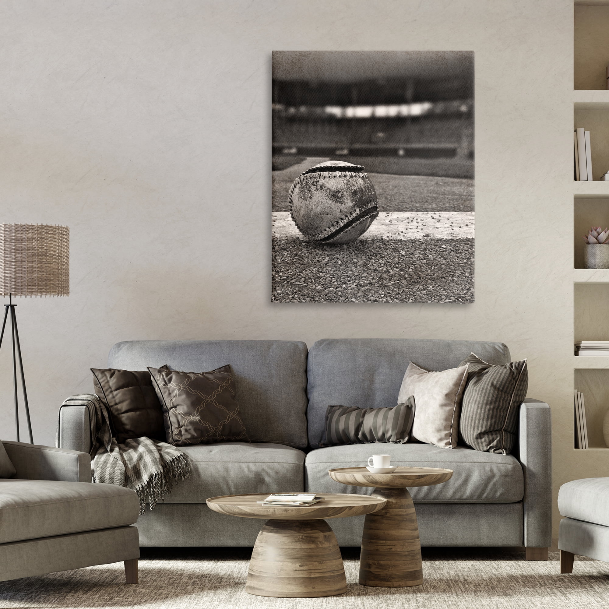 Stupell Industries Vintage Sports Weathered Baseball Canvas Wall Art, design by Marcus Prime