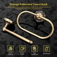 thumbnail image 3 of Threns Brass Toilet Paper Holder,Retro Brass Hand Towel Ring,Tissue Roll Paper Hanger,Wall Mounted Bathroom Accessories,Brass Petal-Relief Series, 3 of 10