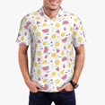 thumbnail image 1 of Balery Watermelon And Lemon Camisa Polo de Hombre con Estampado, de Manga Corta y Tejido Medio, Camisa Tipo Golf Polo-Small, 1 of 6