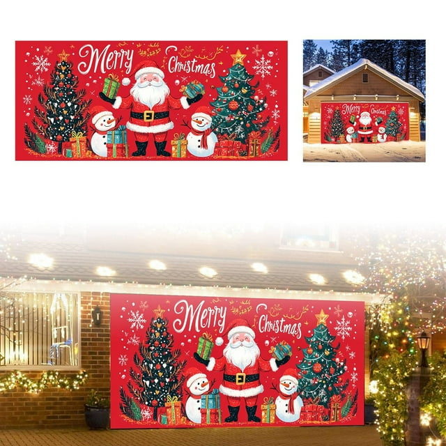 Transform Your Garage Into A Winter With Our Christmas Garage Banner Limited Offer!