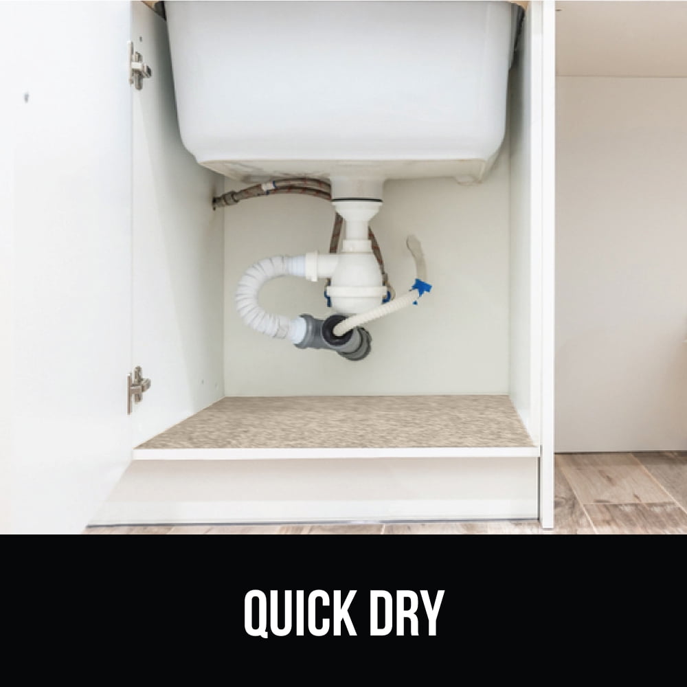 GORILLA GRIP LeakGuard Under Sink Mat, Waterproof Shelf Liner, Non-Adhesive, 24x40 Beige