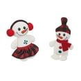 thumbnail image 4 of Super Cute Dog Toy Snowman Boy or Girl Holiday Plaid Plush Soft Stuffed Squeaker (7 Inch Snow Girl), 4 of 6