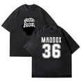 thumbnail image 4 of Maddox Batson T-shirt Vintage Washed Design Men's and Women's Round Neck Short Sleeve Top, 4 of 7