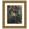 thumbnail image 1 of Jakob Weidemann 12x14 Gold Ornate Wood Frame and Double Matted Museum Art Print Titled - Father and Child (1942), 1 of 4