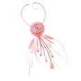 thumbnail image 4 of Declaración atrapasueños India tribu étnica borlas colgante collar para mujer joyería de fiesta Rosado Zulema Collar Bohemian Dreamcatcher, 4 of 7