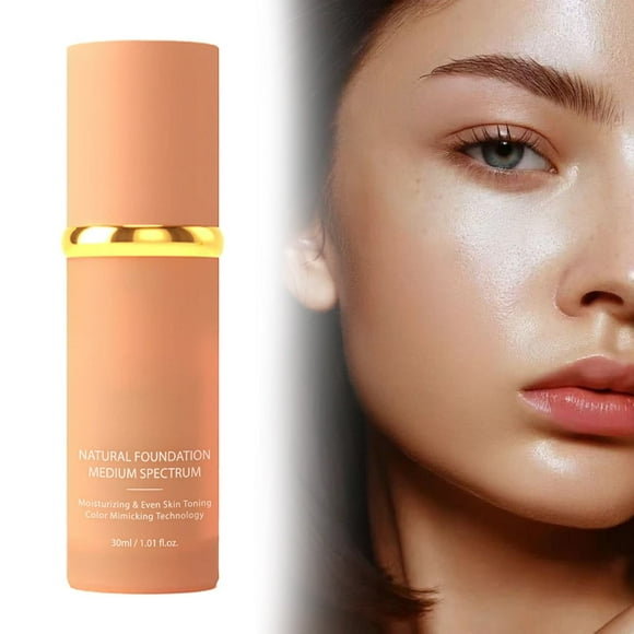 4 in 1 Foundation Liquid, Medium Coverage Foundation Makeup with Flawless Finish, Longwearing & Waterproof, Hydrating Color Changing Foundation Light Spectrum for Gym, Sports, Dancing