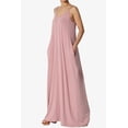 thumbnail image 3 of TheMogan Women's Casual V-Neck Draped Jersey Cami Long Maxi Dress W Pocket Summer Beach Light Rose XL, 3 of 6