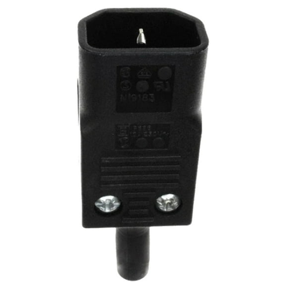 PX0686 Power Entry Connector Plug, Male Blades IEC 320-2-2/E Free Hanging (In-Line)