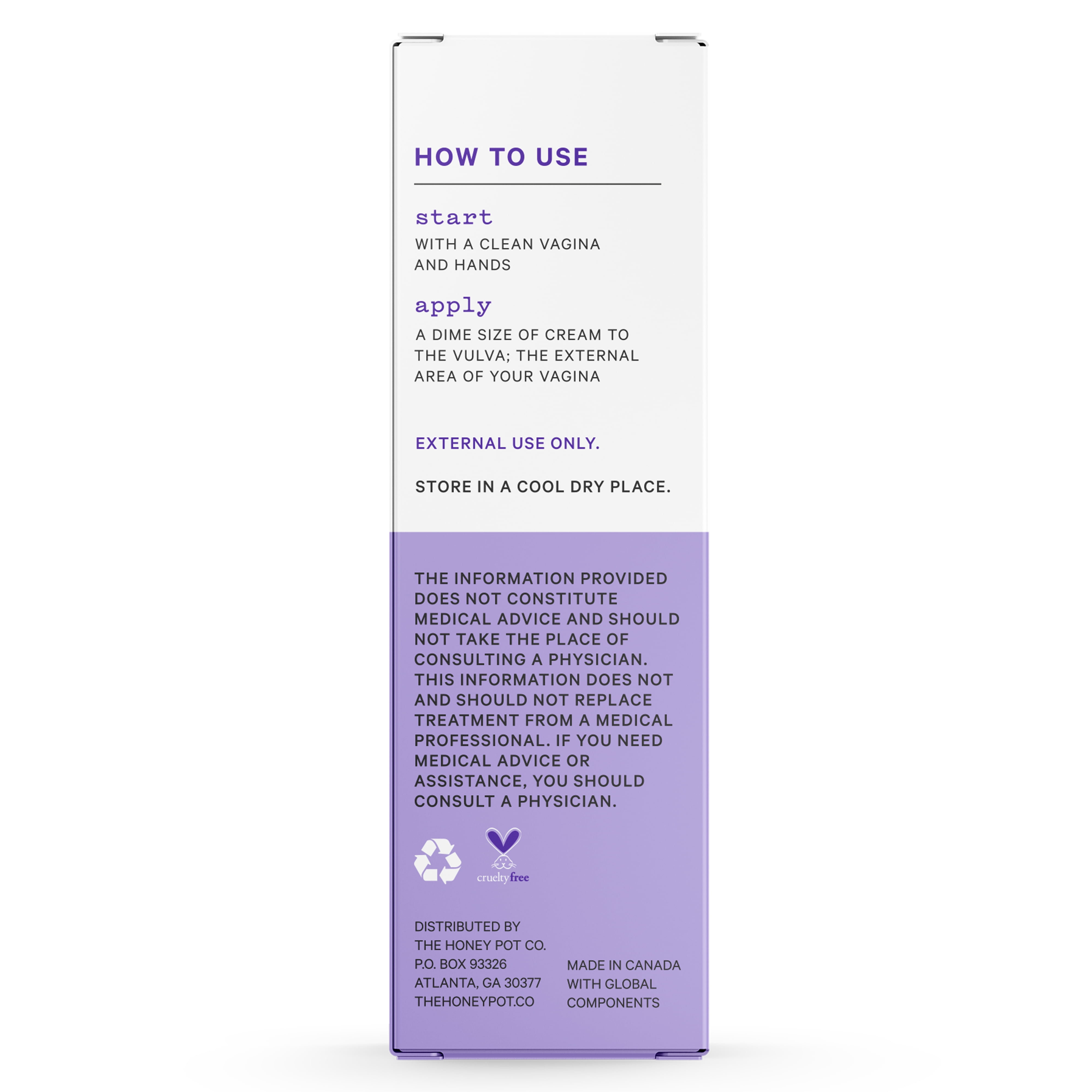 The Honey Pot Company, Soothing Lavender Vulva Cream, 1 fl. oz.