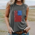 thumbnail image 2 of TDYHUAO Womens Crew Neck Tank Tops 4th of July American Flag Print Top Sleeveless Patriotic Tees Casual Cami Shirts Blouses, 2 of 4