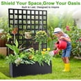 thumbnail image 1 of Historyli Jardineras metálicas con enrejado para exteriores,jardineras elevadas galvanizadas sin ruedas ni orificios de drenaje para verduras,hierbas y plantas trepadoras,para patio,balcón y terraza, 1 of 8