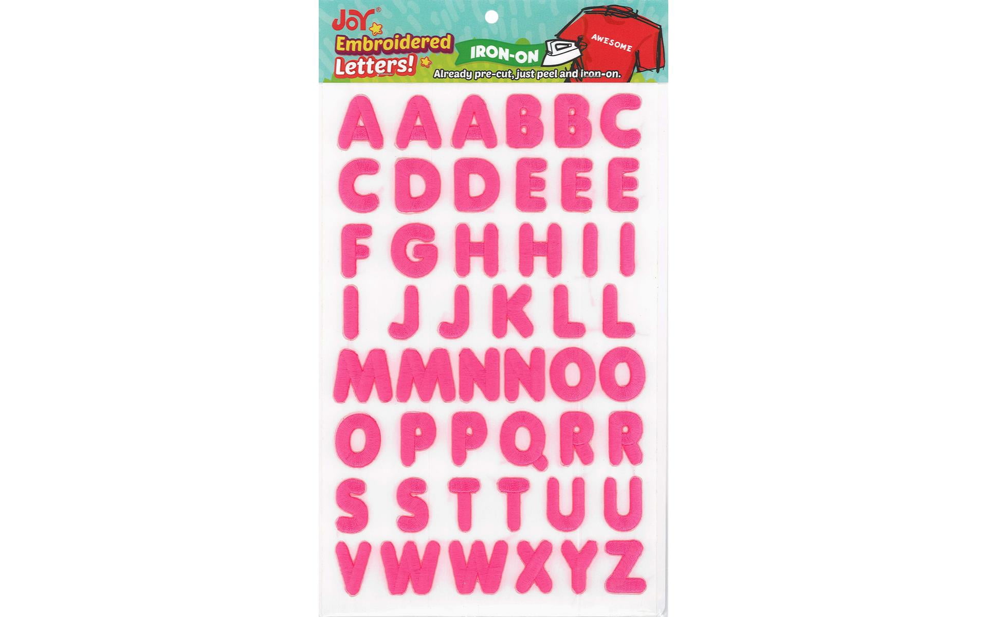 Letters or Numbers Vinyl Printing Pack of 2 x  8" Pink Iron On Characters 