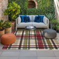 thumbnail image 2 of Buffalo Check Outdoor Rug for Patio/Deck/Porch, Non-Slip Large Area Rug 6 x 9 Ft, Red Green Farmhouse Plaid Vintage Autumn Indoor Outdoor Rugs Washable Area Rugs, Reversible Camping Rug Carpet Runner, 2 of 8