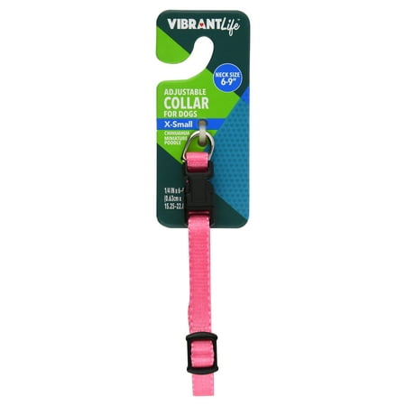 Hemp Dog Collar - Vibrant Life Adjustable Pink Dog Collar