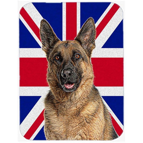 Carolines Treasures  German Shepherd with English Union Jack British Flag Mouse Pad