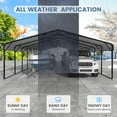 thumbnail image 3 of EROMMY 20x40ft Metal Carport, Heavy Duty Car Shelter with Galvanized Steel Roof and Frame, Sturdy Car Shed in All Weathers, Easy Assembly Carport for 2 Cars, SUV, Tractors and Boat, Gray, 3 of 7
