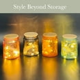 thumbnail image 4 of LINGSHINE Decorative Glass Jars with Bamboo Lids, 8oz 20 Pack Multi-Color Storage Canister, 4 of 7