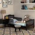 thumbnail image 2 of Costway Lit en Bois pour Enfants et Tout-Petits avec Garde-Corps Noir, 2 of 10